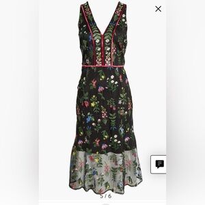 Sam Edelman black, floral, embroidered dress, NWT, size 8